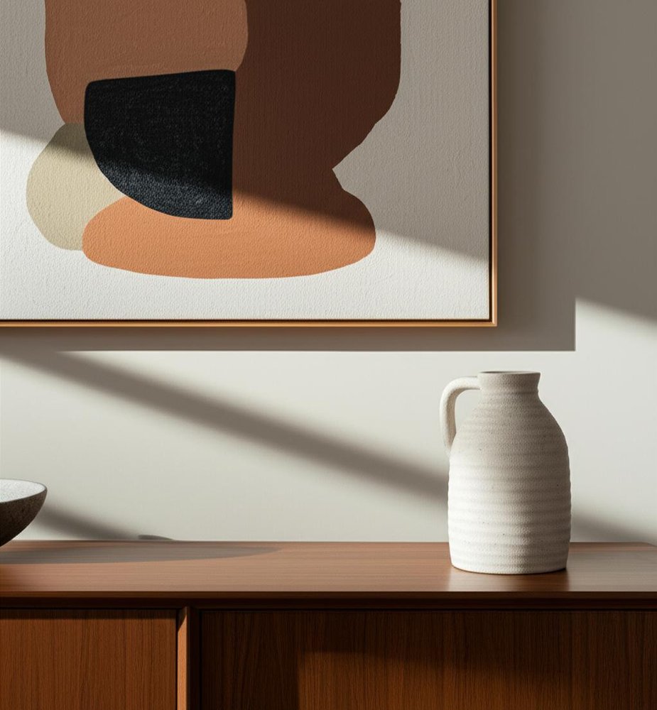 9" Off White Ceramic Jug Table Vase