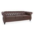 Anthony & Home Chesterfield sofa with Birch wood legs, featuring plush upholstery and classic tufted design in a stylish living room setting.