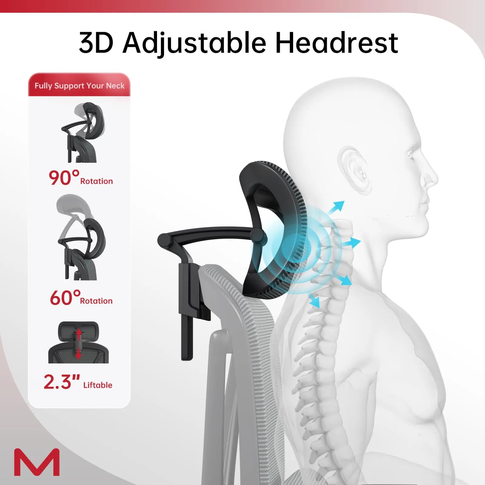M2 MT Ergonomic High Back Office Chair With Lumbar Support