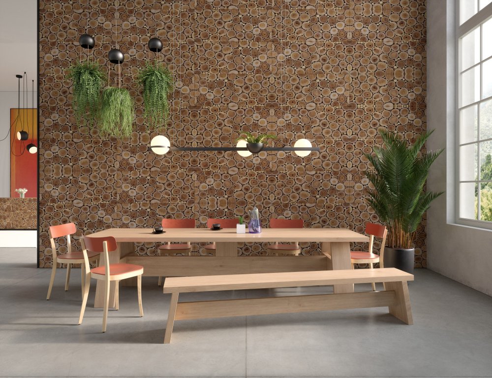 Natural Tree Stump Slice Teak Reclaimed Wood Decorative Wall Panels