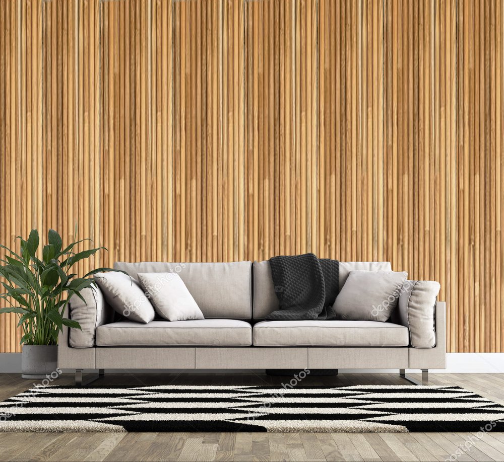 Brown 3D Embossed Striped Teak Reclaimed Wood Decorative Wall Panels