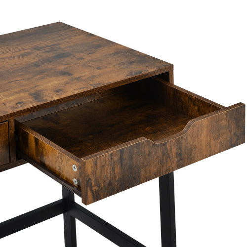 Industrial Computer Desk Dressing Table With 2 Drawers