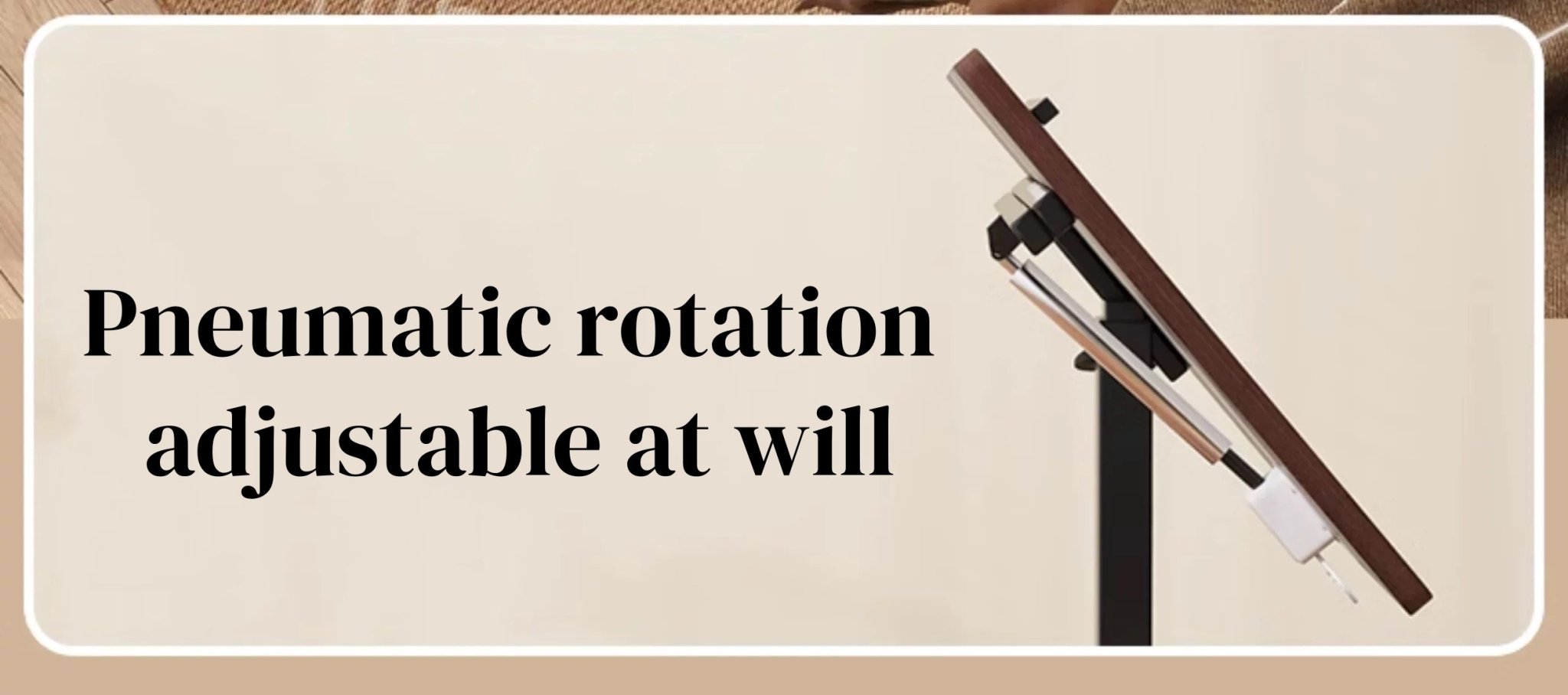 Walnut folding overbed table by Anthony & Home with adjustable height and smooth surface for convenient bedside use.