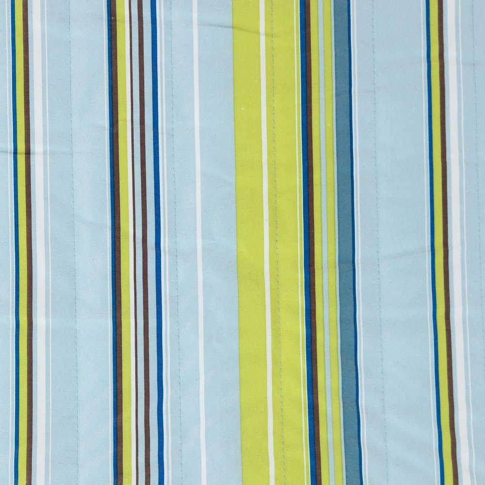 Aqua And Lime Green Striped Double Hammock
