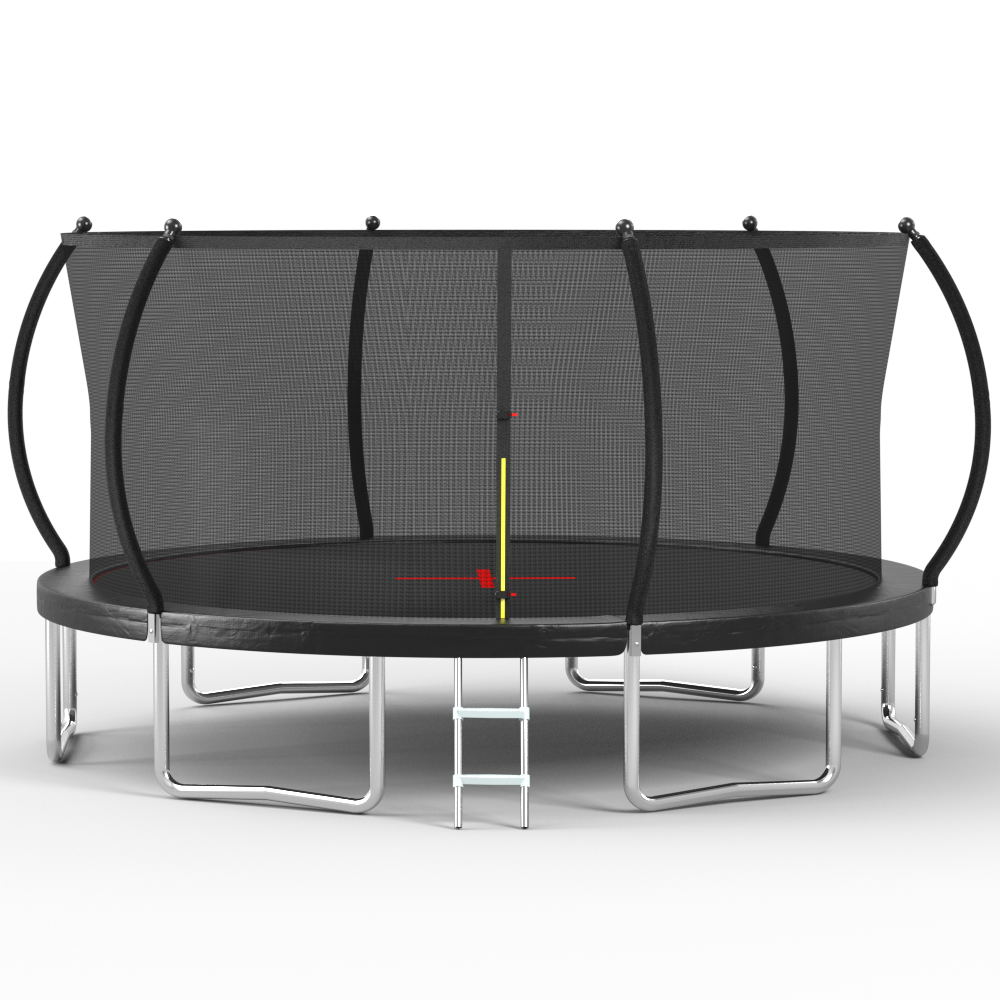 YC 16ft Trampoline Pumpkin Standard Steel Frame Collection Limited Edition Black