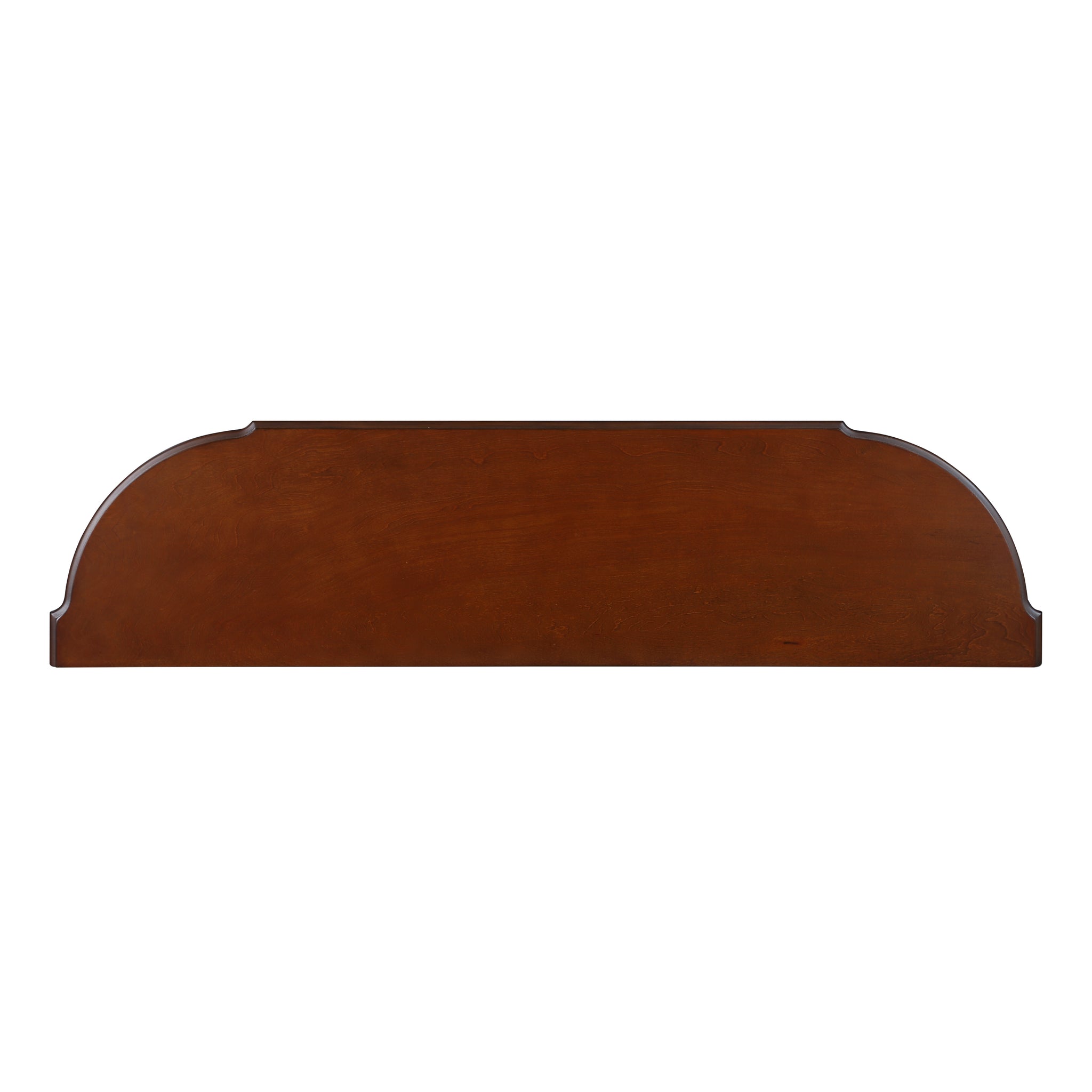 Solid wood half moon console table from Anthony & Home Studio Collection, featuring smooth finish and elegant curved design.