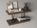 Set of two Ecco Signature floating shelves by Anthony & Home, 31.5 inches wide, mounted for wall storage or display.