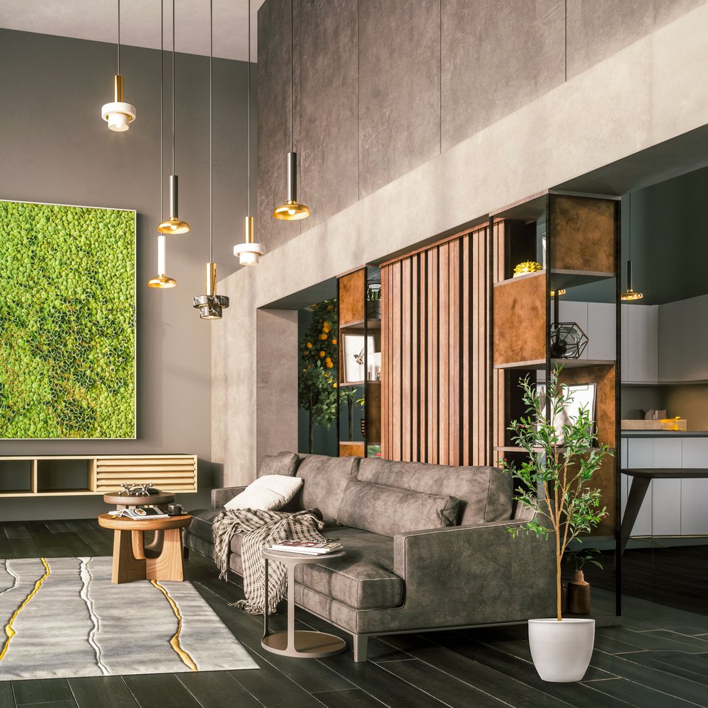 60" Green Olive Artificial Tree in a Black Pot