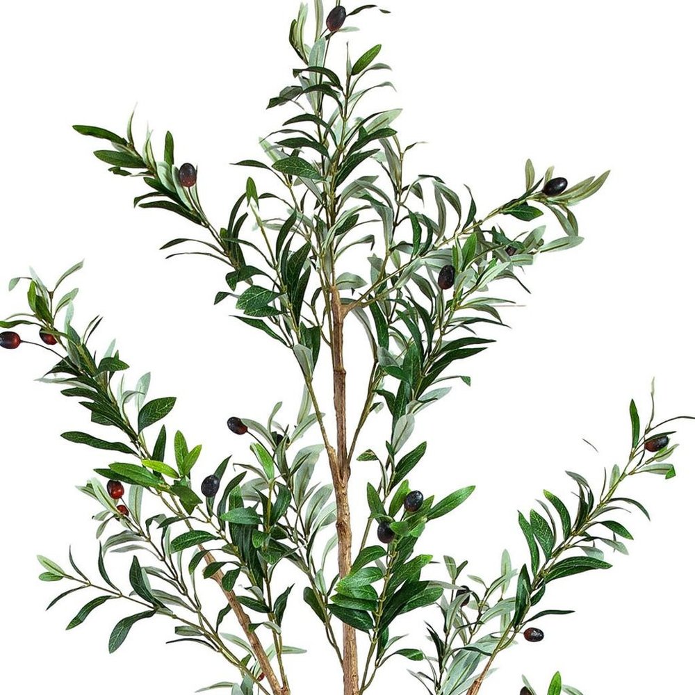 72" Green Olive Artificial Tree in a Black Pot
