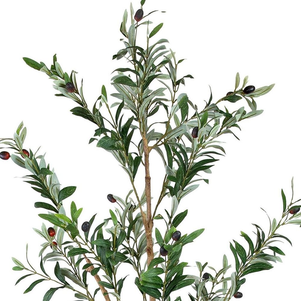 84" Green Olive Artificial Tree in a Black Pot