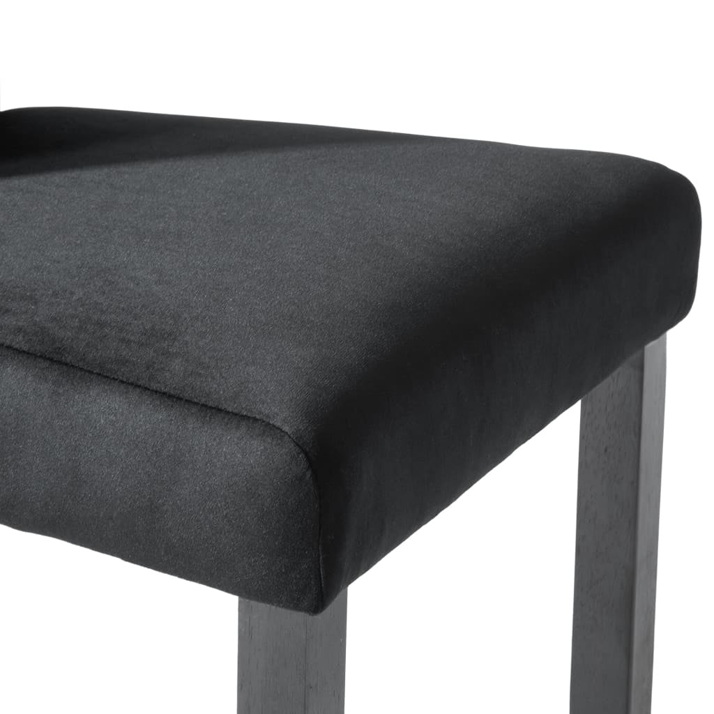 Black Velvet Dining Chairs Set Of 2 For Modern Homes
