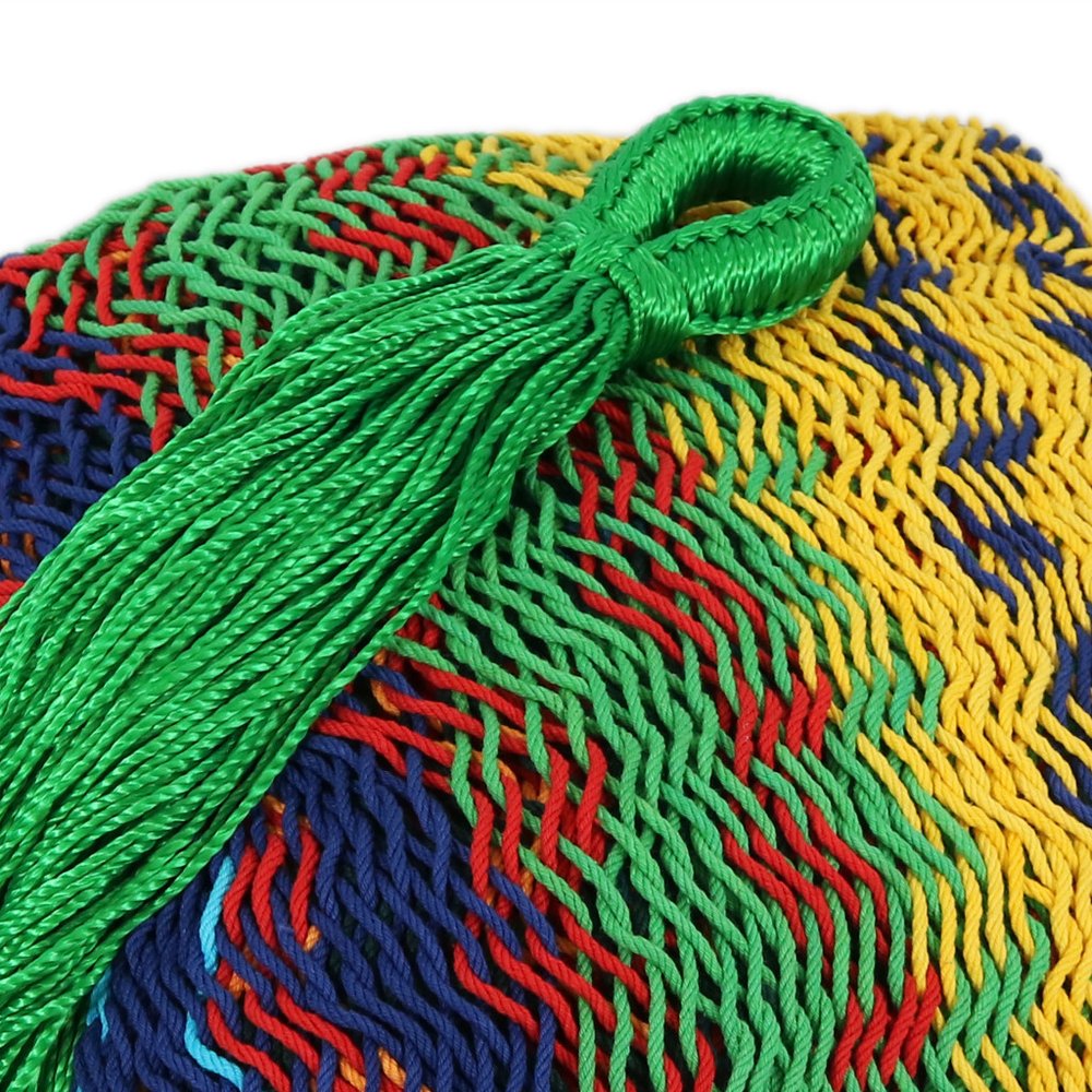 Green Red And Yellow Striped Double Hammock