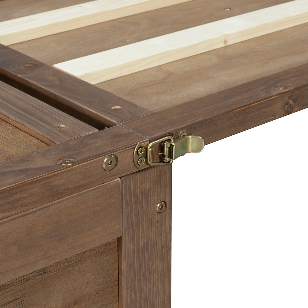 Anthony & Home Murphy Bed Studio in light walnut finish, showcasing a compact wall bed with sleek wood details.