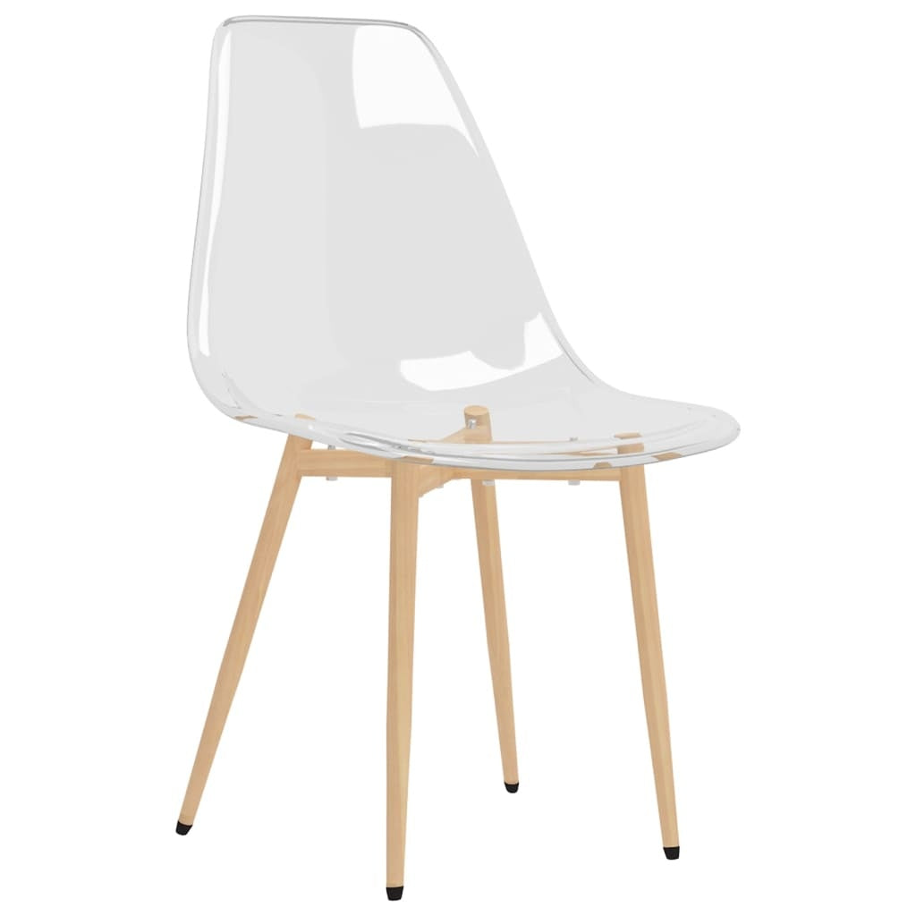 Transparent PET Dining Chairs Set of 4 for Modern Dining
