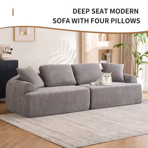 4 Seater Compression Sofa With Crochet Yarn Fabric