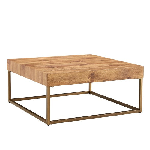 Modern Coffee Table With MDF Desktop And Metal Legs