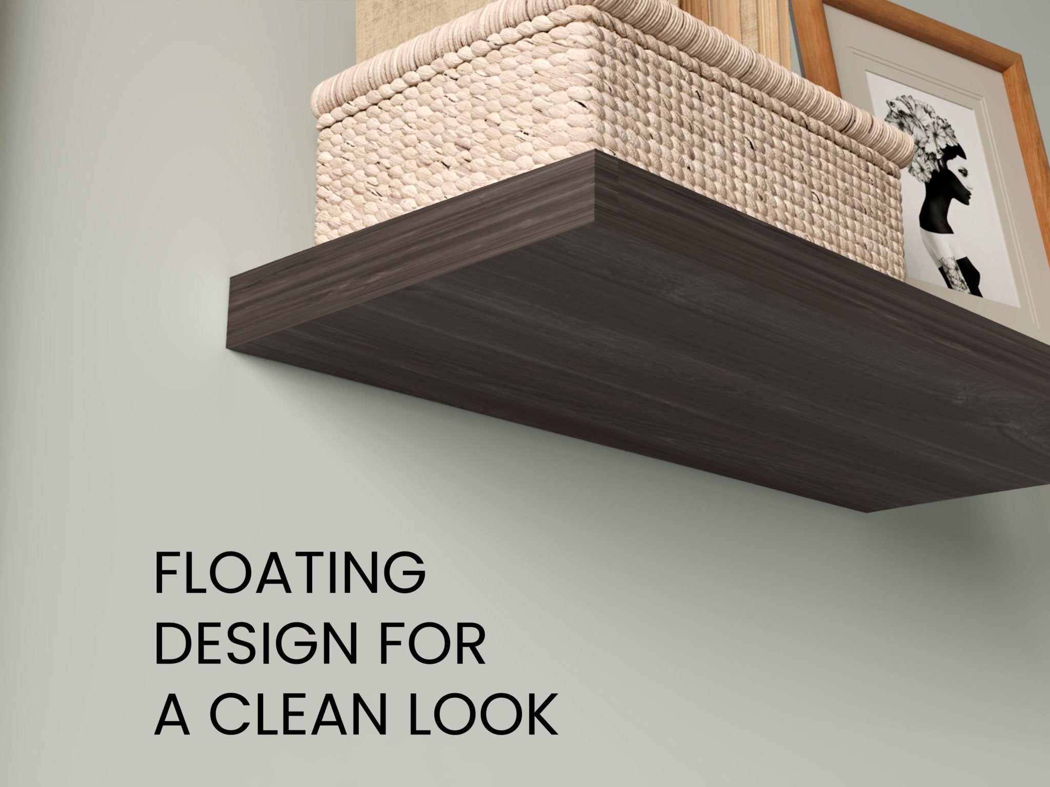 Set of two Sienna Floating Shelves from Anthony & Home Signature Collection, showcasing modern wooden wall-mounted storage.