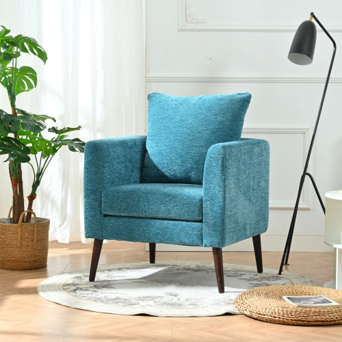 Turquoise Boucle Decorative Accent Chair For Living Rooms