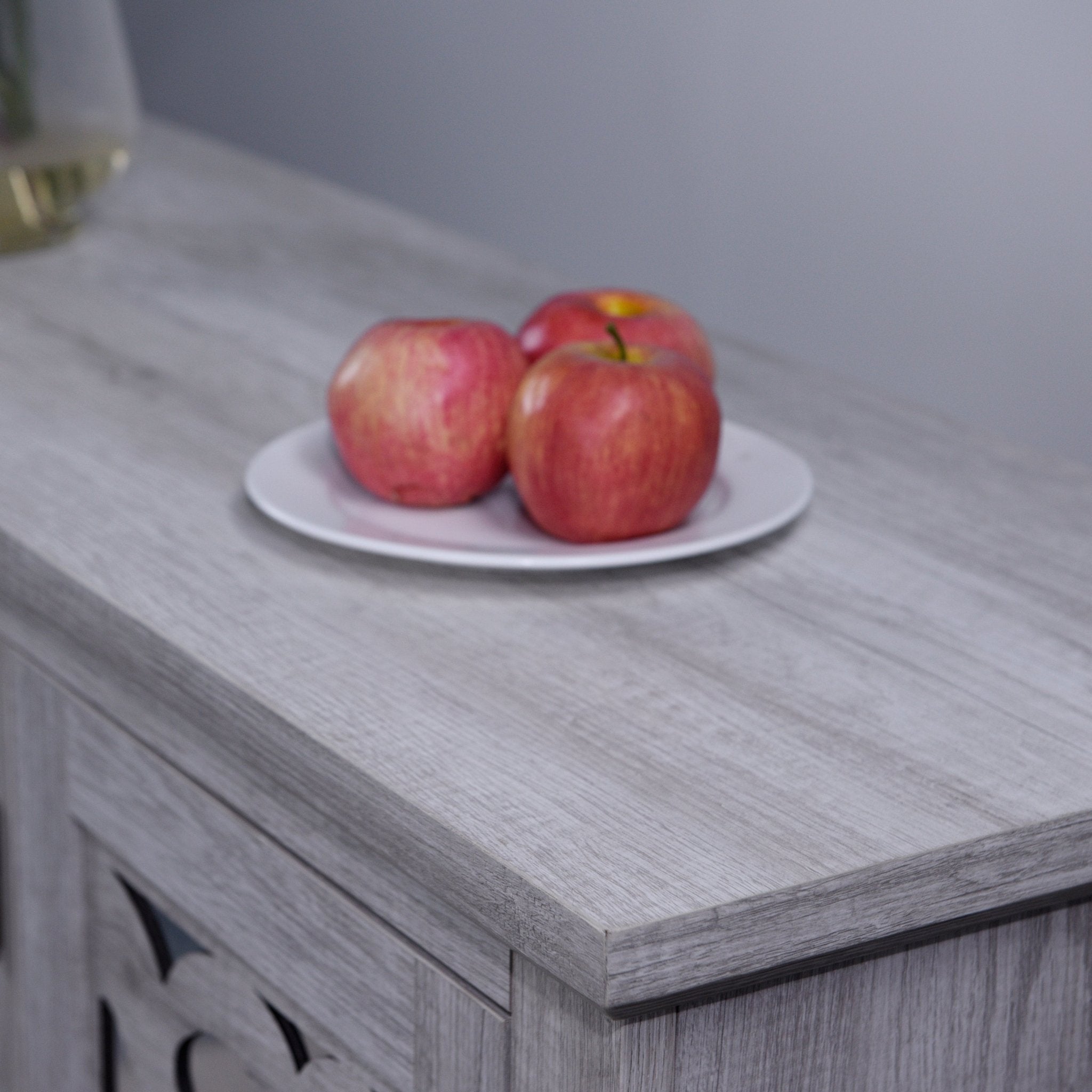 49.33' x 15.55' spacious size countertop Sideboard with 3 mirrored doors adjustable shelves buffet cabinet, storage cabinet for living room, bedroom, dinning room, kitchen, hallway closet - Anthony & Home