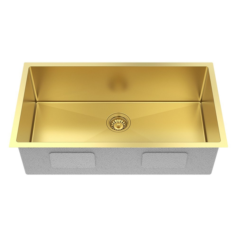9" X 30" Gold Stainless Steel Undermount Kitchen Sink - Anthony & Home
