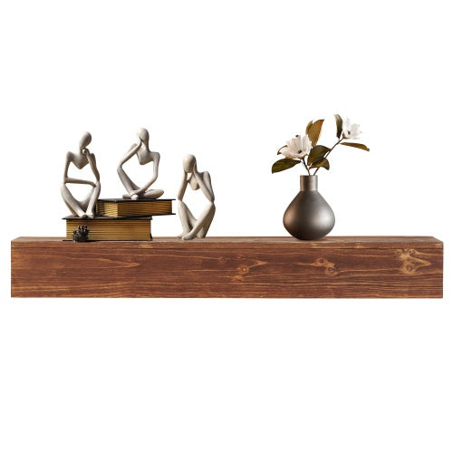 Country Wood Mantelpiece Wall Mounted Floating Rack Decor