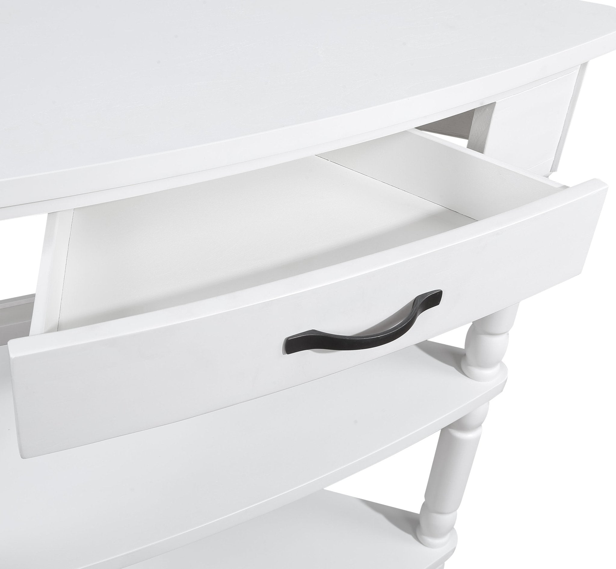 Milk white solid wood triangle corner table by Anthony & Home, showcasing a sleek modern design with smooth surfaces and sturdy construction.