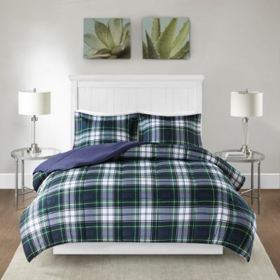 Scotchgard Down Alternative All Season Comforter Set Navy