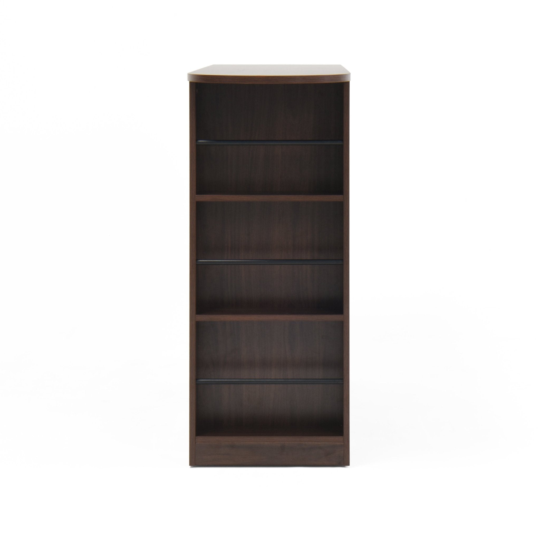 Walnut bar cabinet by Anthony & Home with rotating top, six storage compartments, and ribbed glass doors in the Atelier Collection