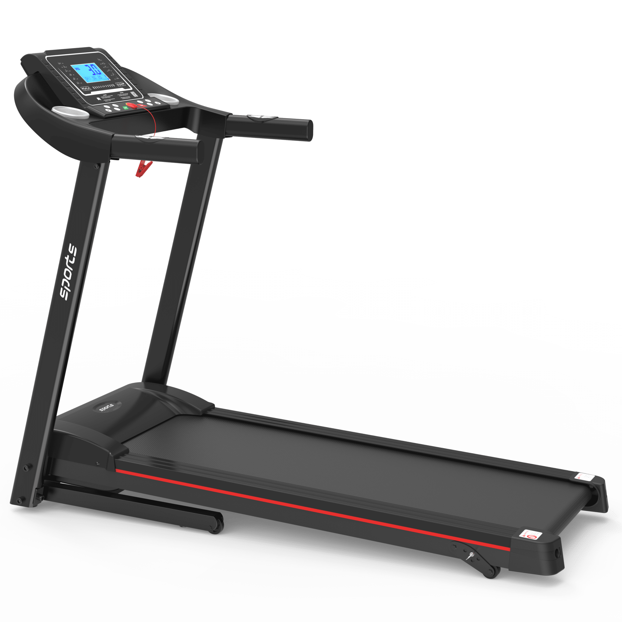 Fitshow Elite Edition folding treadmill by Anthony & Home with hydraulic assist, quiet motor, ideal for home gym workouts.