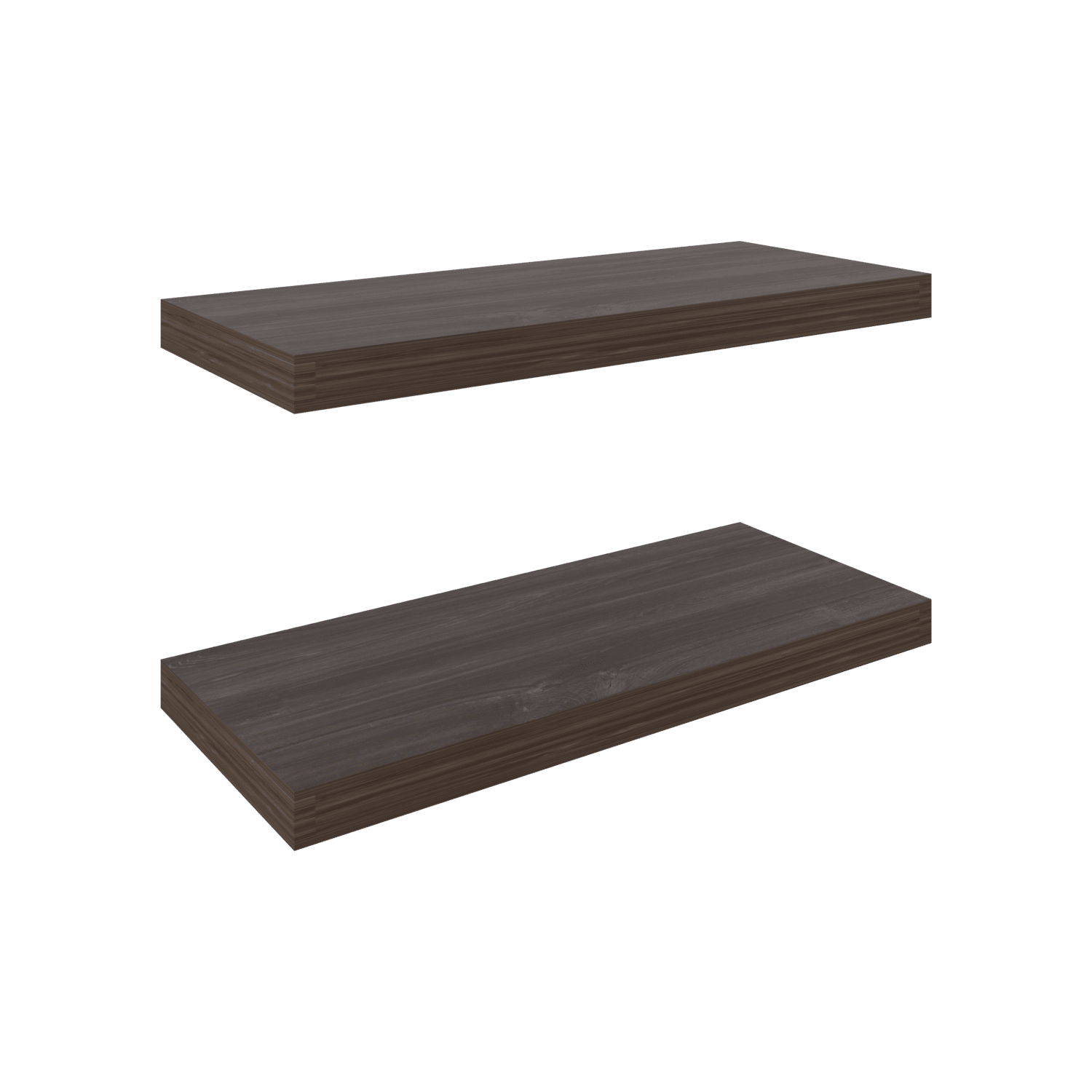 Sienna Floating Shelves from Anthony & Home Signature Collection mounted on wall, showcasing modern wood storage and display space.