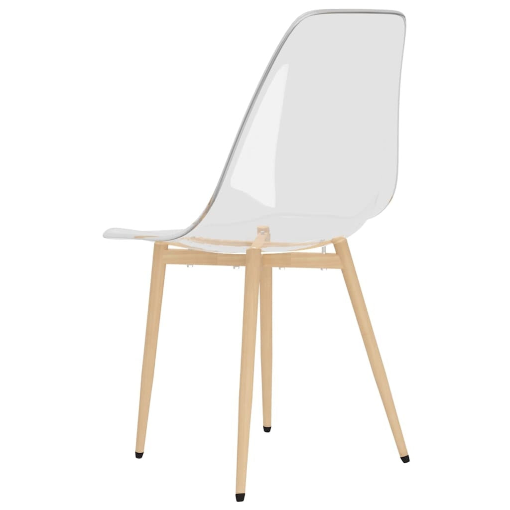Transparent PET Dining Chairs Set of 4 for Modern Dining