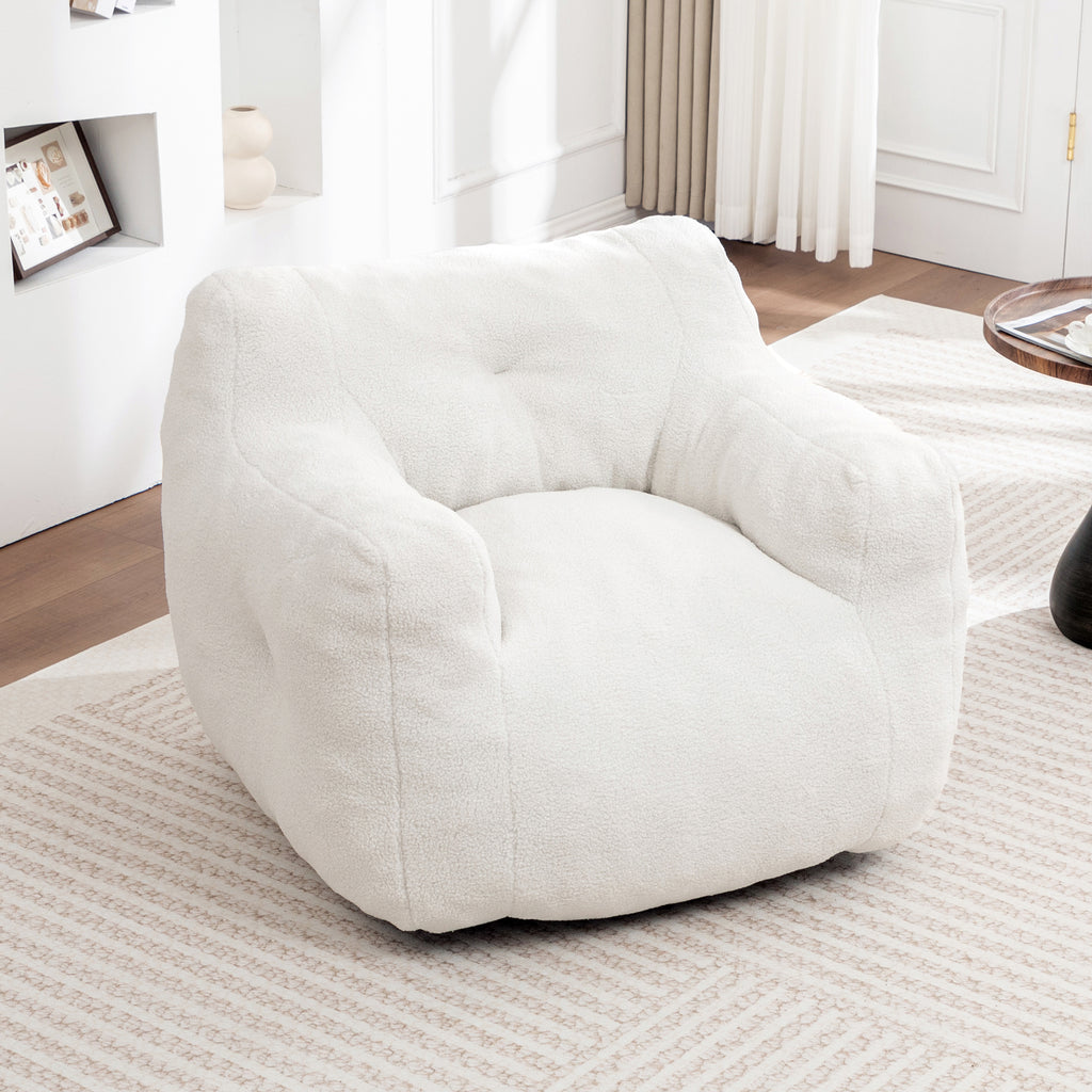 Anthony & Home Atelier Collection foam-filled bean bag chair with armrests, ideal for living room and bedroom seating.