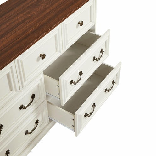Farmhouse Engineered Wood 7 Drawer Dresser For Bedroom