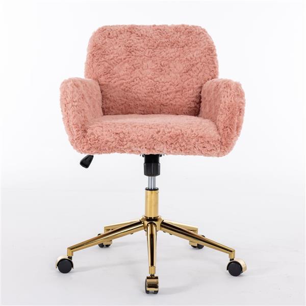 Pink Adjustable Swivel Office Chairs For Home Office