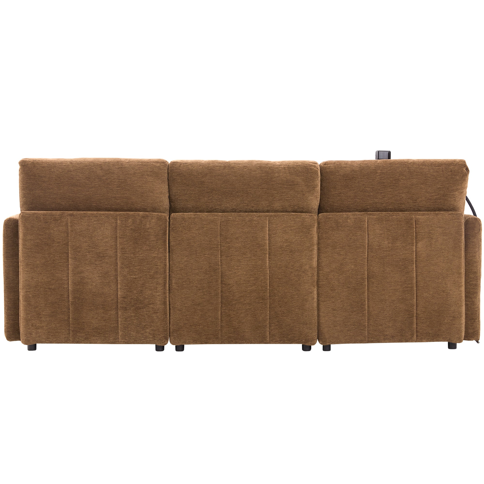 Anthony & Home Modular Sectional Sofa from Chenille Collection with a movable ottoman, limited edition signature design.