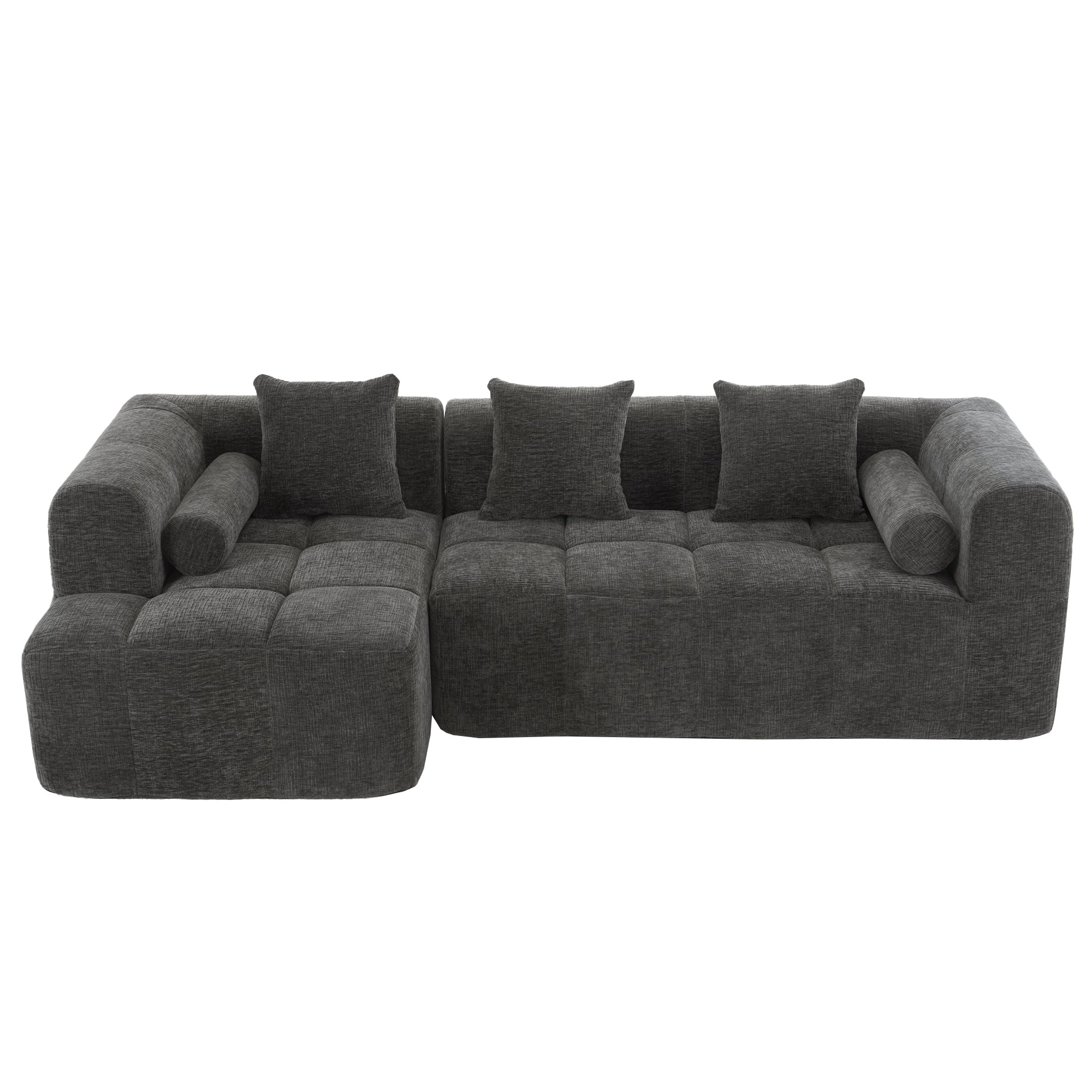 American Design Collection Anthony & Home signature chenille modular sectional sofa with deep seating and plush cushions.