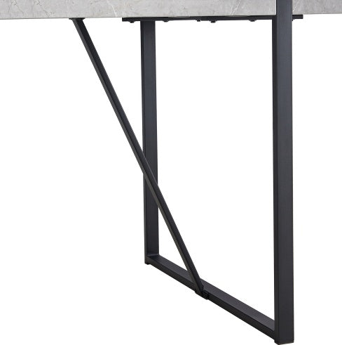 Modern 55 Inch Rectangular Dining Table For 4 People Gray