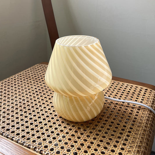 Hand Blown Bubble Glass Bedside Table Lamp Retro USB LED 8W