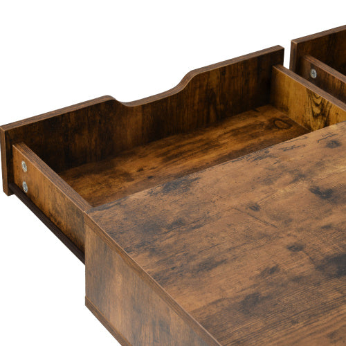 Industrial Computer Desk Dressing Table With 2 Drawers