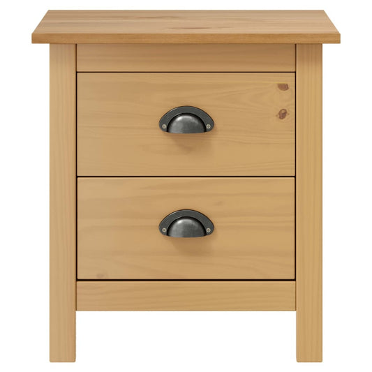 Bedside Tables Hill 2 Pack Pine Nightstands 46x35x49.5 Cm