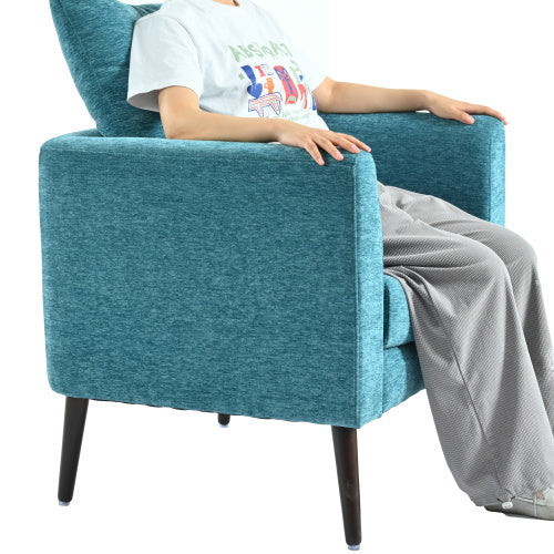 Turquoise Boucle Decorative Accent Chair For Living Rooms