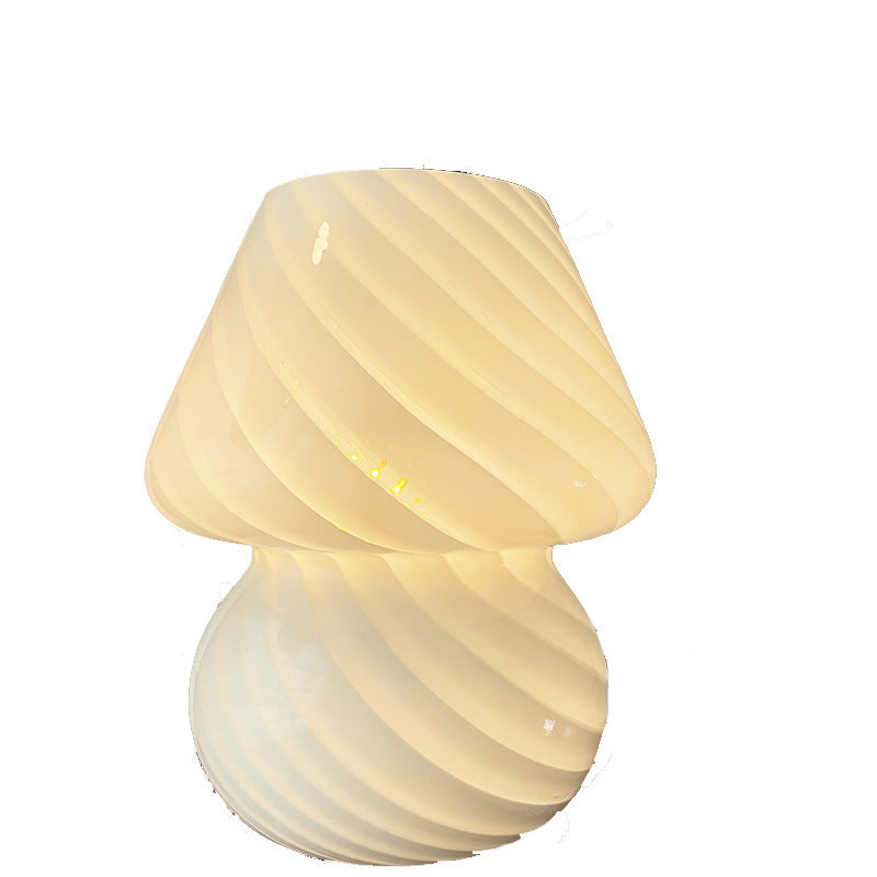Hand Blown Bubble Glass Bedside Table Lamp Retro USB LED 8W