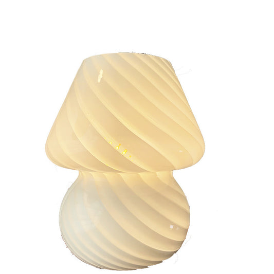 Hand Blown Bubble Glass Bedside Table Lamp Retro USB LED 8W