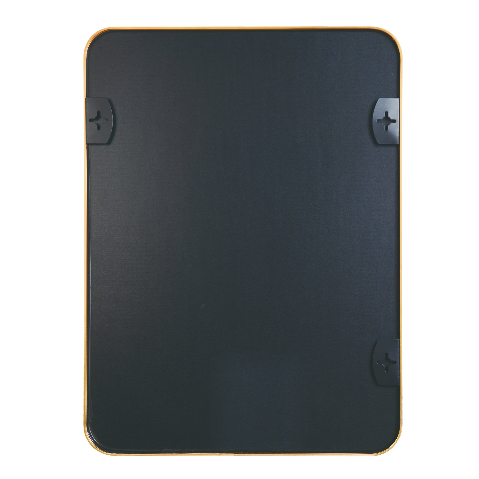 Rectangular gold metal frame bathroom mirror, 24x32 inches wall mount by Anthony & Home in exclusive collection.