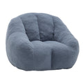 Light blue Anthony & Home Signature Memory Foam Bean Bag Chair with tufted design, plush and comfortable for lounging.