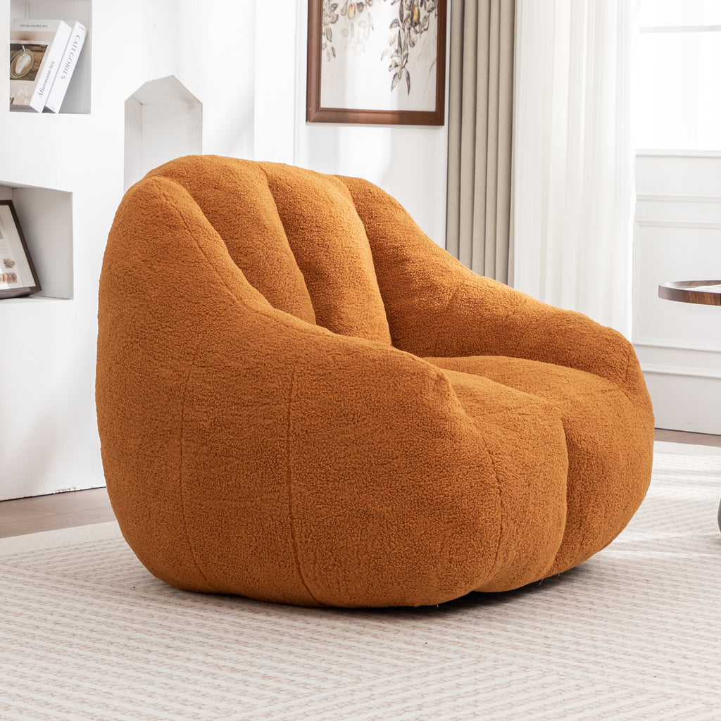 Anthony & Home tufted memory foam bean bag chair with plush fabric and comfortable design, perfect for relaxing or lounging.