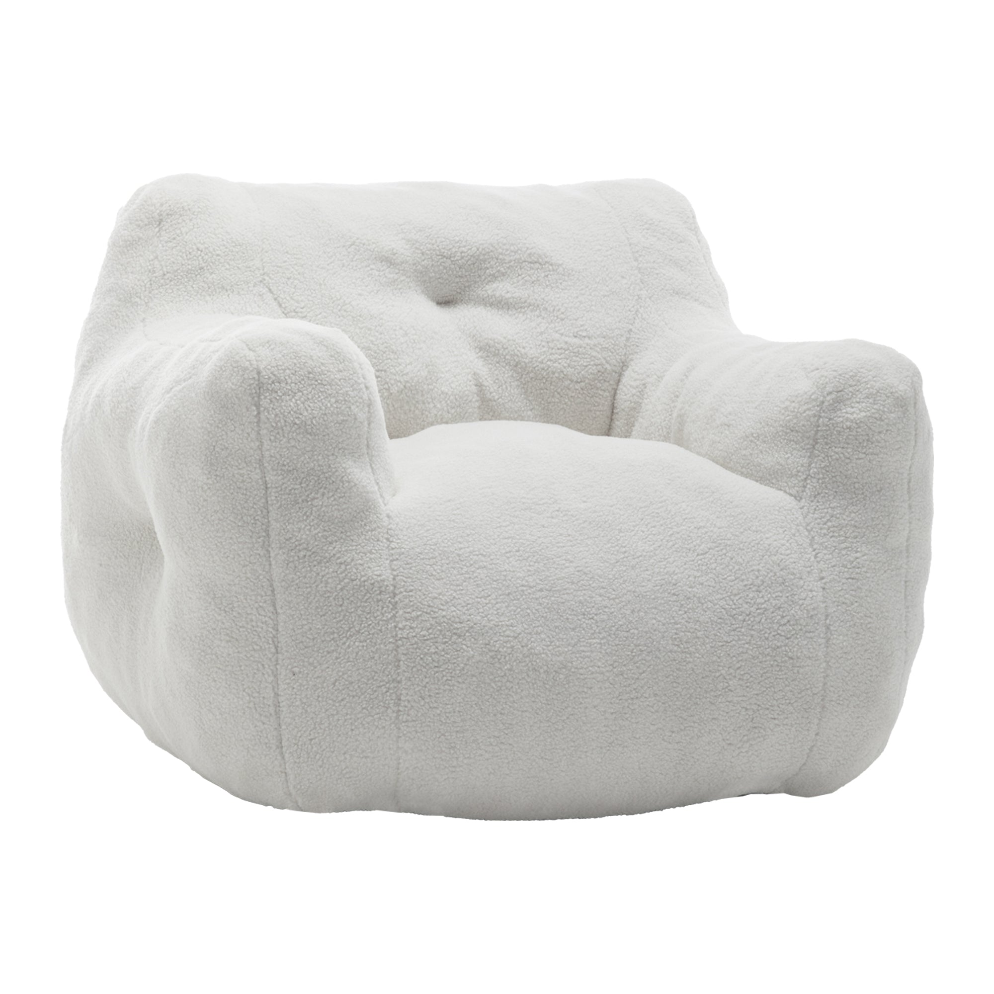 Anthony & Home Atelier Collection foam filled bean bag chair with armrests, perfect for living room or bedroom seating.