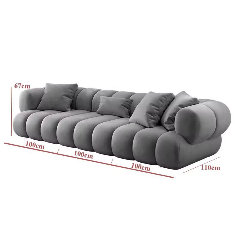 Atunus Velvet L Shape Corner Modular Sectional Sofa