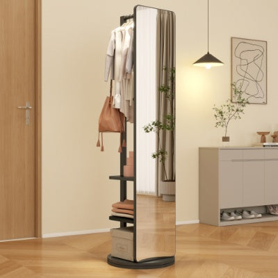 Full Length Mirror Rubber Wood Walnut Frame 65 By 18 Inches