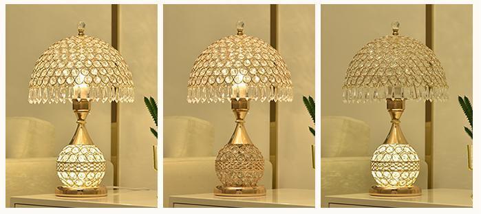 Crystal Desk Lamp For Bedroom Bedside Lighting Ambiance